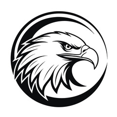 Fototapeta premium Minimalist black and white ea logo design