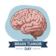 World brain tumor day Awareness Month background template illustration.