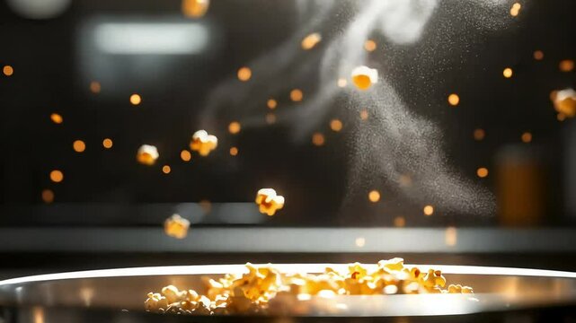 Popcorn burst in bowl