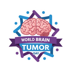 World brain tumor day Awareness Month background template illustration.