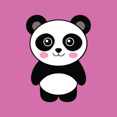 Fototapeta premium Adorable cartoon panda design for print or web
