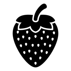 Fresh and healthy strawberry fruit icon
