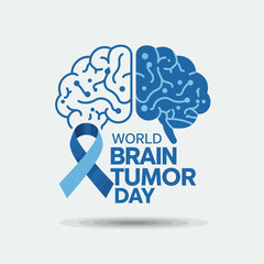 World brain tumor day Awareness Month background template illustration.