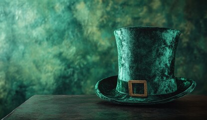 Emerald green top hat, St. Patrick's Day