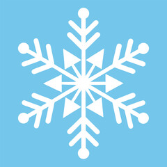 Christmas snowflake background design with falling snow