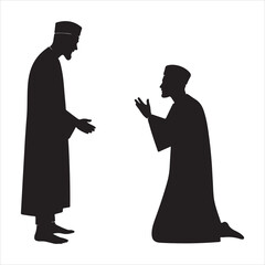 silhouette of a couple