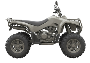 Powerful ATV A Robust AllTerrain Vehicle Ready for Adventure isolated on transparent baackground