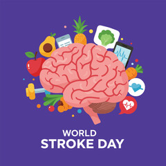World brain tumor day Awareness Month background template illustration.