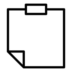 Sticky note icon. Vector line icon