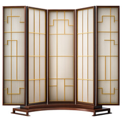 Modern home decoration with wooden folding screen featuring geometric patterns and elegant design for stylish room divider and privacy