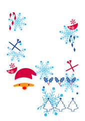 クリスマス■サンタクロースとクリスマス素材の便箋	
