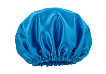 Vibrant Teal Satin Bonnet A CloseUp View isolated on transparent baackground