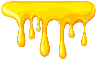 Golden Honey Dripping Illustration