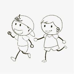 Joyful Kids Running Together