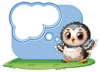 Cute Owl with Thought Bubble