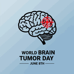 World brain tumor day Awareness Month background template illustration.