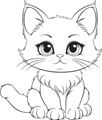 Fun and Sweet Cat Design Coloring Sketch Book	