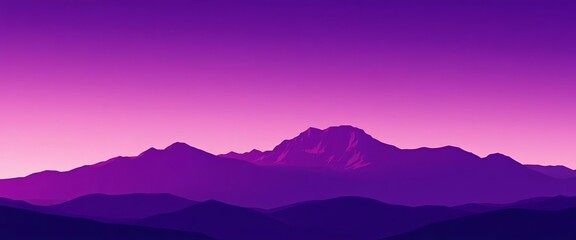 Obraz premium Purple mountain range silhouette, simple square vector art , vector illustration, coniferous