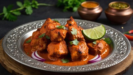 Delicious Chicken Tikka with Masala.