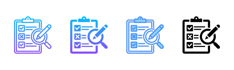 Fototapeta premium Assessment Multi Style Icon Set