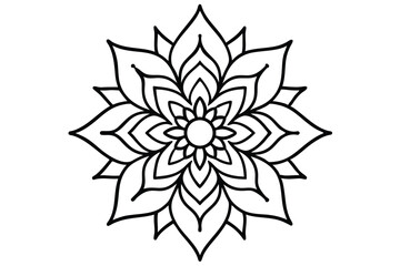 Golden mandala flower logo with natural elements