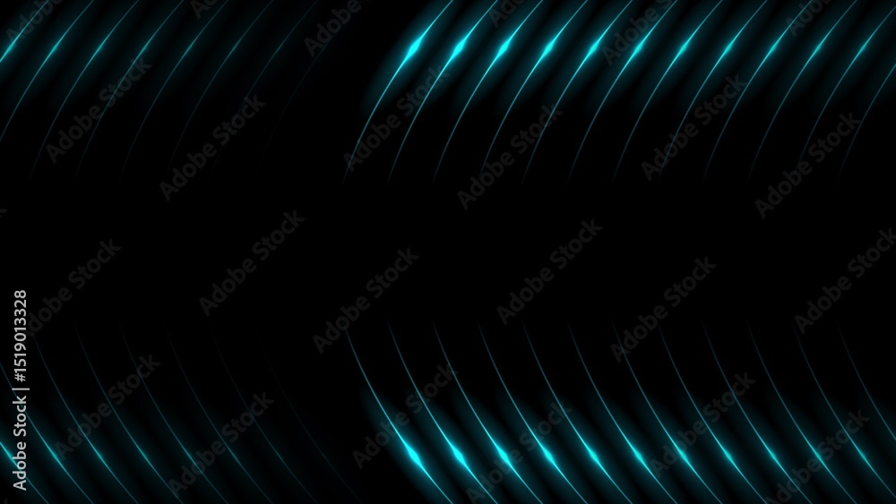 Aufkleber blue minimal curved lines abstract futuristic tech background