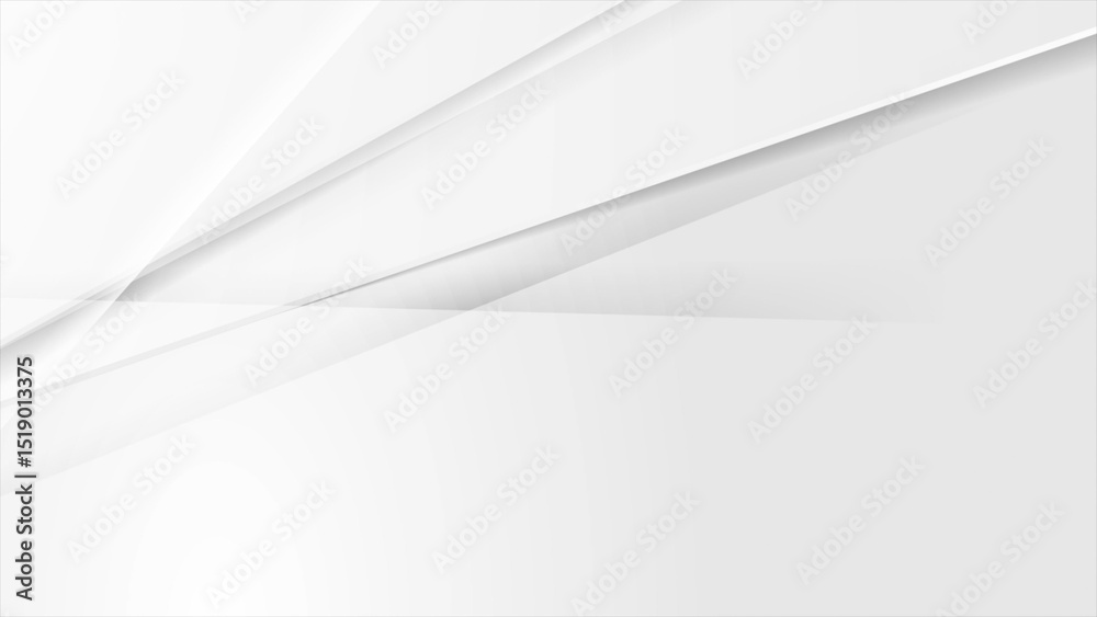Aufkleber grey white glossy stripes abstract minimal tech background