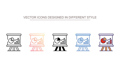 Presentation icon design with white background stock illustration
