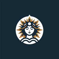 Sun goddess logo