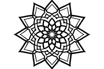 High detail abstract mandala icon design for premium use