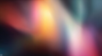 An abstract image featuring a blurred blend of warm and cool colors, creating a dreamy, ethereal effect with soft light transitions and a dark background