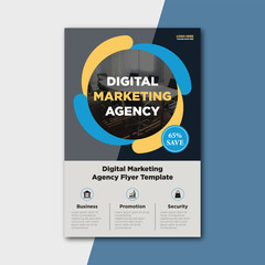 Professional Digital Marketing Agency Flyer Template for Business Promotion