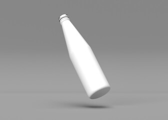 White Blank Bottle Mockup - Sleek and Modern Design for Branding