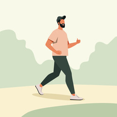 A man is doing work out with casual outfit at the city park