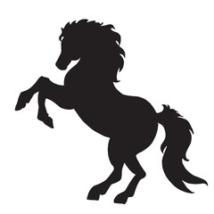 跳ね馬のシルエット