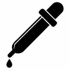 Dropper vector icon on white background 
