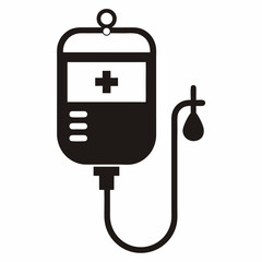 IV Bag vector icon on white background 