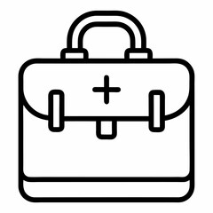  Medical Bag vector icon on white background 
