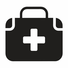 Obraz premium Medical Bag vector icon on white background 