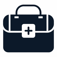 Medical Bag vector icon on white background 