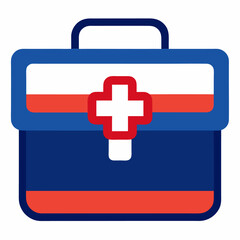 Obraz premium Medical Bag vector icon on white background 