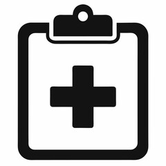 Medical Clipboard vector icon on white background 