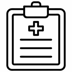 Fototapeta premium Medical Clipboard vector icon on white background 