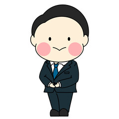 シンプルで可愛いサラリーマンのイラスト