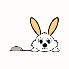 easter bunny with egg