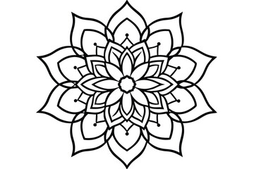 Golden luxury mandala flower logo design