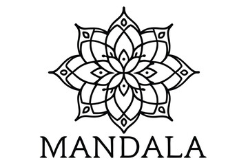 Elegant golden mandala luxury logo design