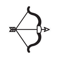 Bow And Arrow Icon Vector Symbol Design Illustration