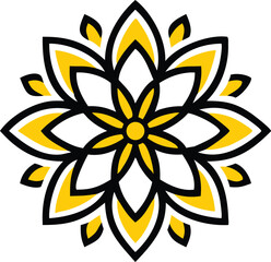 Calming mandala flower logo for yoga and spa businesses