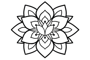 Calming mandala flower logo for yoga and spa businesses